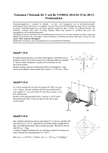 Tentamen i Mekanik för V och Bi, VSM010, 2014-01-15 kl. 08