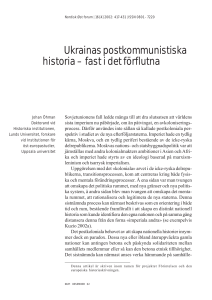 Ukrainas postkommunistiska historia – fast i det förflutna