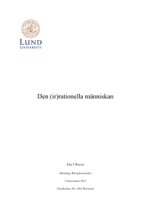 Den (ir)rationella människan - Lund University Publications