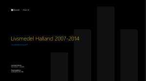Temarapport Livsmedelssektorn Halland 2007-2014