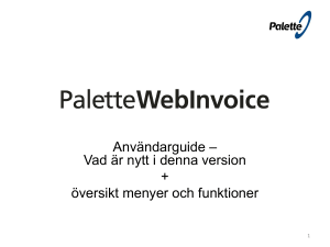 PaletteWebInvoice-Svensk användarguide 1