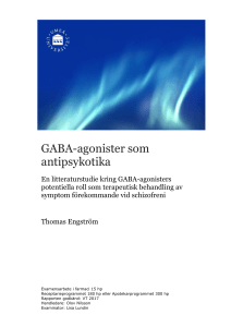 GABA-agonister som antipsykotika: En litteraturstudie kring GABA