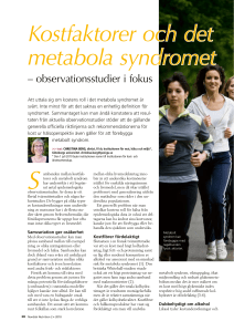 Kostfaktorer och det metabola syndromet