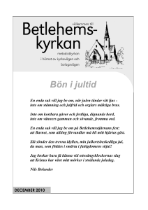 Bön i jultid - Grankulla svenska metodistförsamling