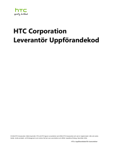 HTC Corporation Leverantö r Uppfö randekod