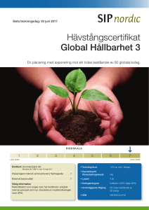 Hävstångscertifikat Global Hållbarhet 3