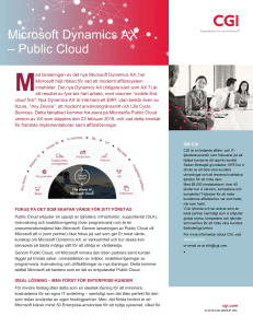 Microsoft Dynamics AX – Public Cloud
