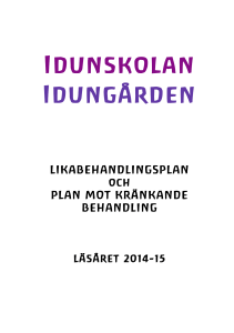 Ladda ner Idunskolans Likabehandlingsplan