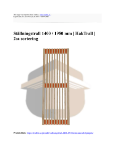 Ställningstrall 1400 / 1950 mm | HakTrall | 2:a sortering