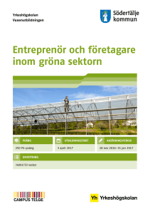 Entreprenör och företagare inom gröna sektorn