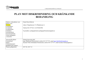 Plan mot diskriminering och kränkande behandling