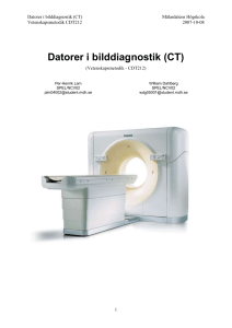 Datorer i bilddiagnostik CT - IDt