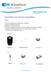 Installation K2 dricksvattenfilter