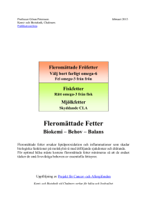 Fleromättade Fetter - Chalmers Publication Library