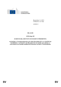 BILAGOR till förslaget till EUROPAPARLAMENTETS OCH RÅDETS