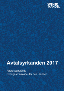 Avtalsyrkanden 2017 - Sveriges Farmaceuter