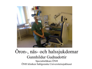 Öron-, Näs- och Halssjukdomar, 2013 (ppt-bildspel)