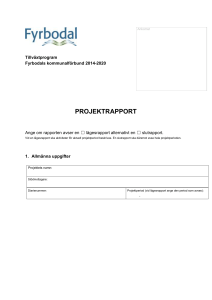 projektrapport - Fyrbodals kommunalförbund
