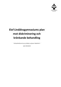 Elof Lindälvsgymnasiums plan mot diskriminering och kränkande