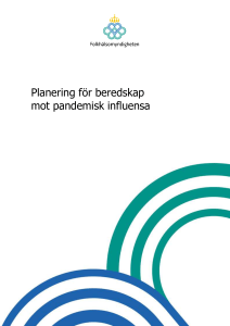 Planering för beredskap mot pandemisk influensa(PDF 1,2 MB)