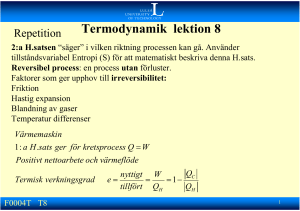 Termodynamik lektion 8