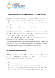 Rekommendationer för tidig upptäckt av gynekologisk cancer