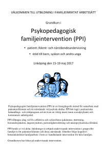 Psykopedagogisk familjeintervention (PPI)
