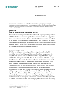 Remissvar Åtgärder för ett längre arbetsliv SOU 2013:25
