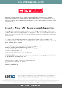 Internet of Things (IoT) – Elpress uppkopplade produkter
