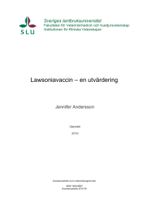 Lawsoniavaccin – en utvärdering