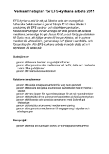 Verksamhetsplan 2011 - EFS