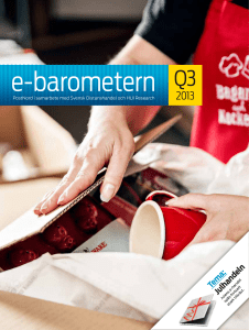 e-barometern Q3 2013 - Svensk Digital Handel
