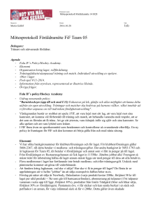 Mötesprotokoll Föräldramöte FiF Team 05