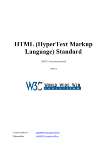 HTML Standard - IDt - Mälardalens högskola