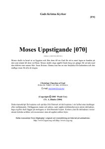 Moses Uppstigande [070] - Christian Churches of God