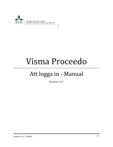 Visma Proceedo - Medarbetarwebben på SLU | Medarbetarwebben