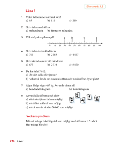 Läxa 1 - Matematikboken