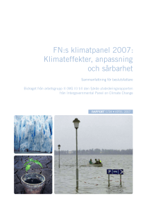 FN:s klimatpanel 2007:Klimateffekter, anpassning och sårbarhet