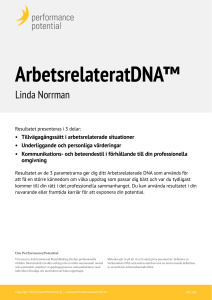 ArbetsrelateratDNA för Linda Norrman