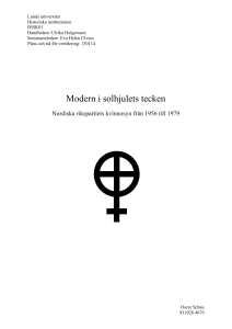 Modern i solhjulets tecken - Lund University Publications