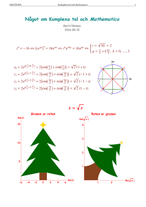 Något om Komplexa tal och Mathematica