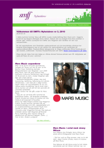 Nr 3 Intervju med Mars Music, Melodifestivalen och EMI Music Pub