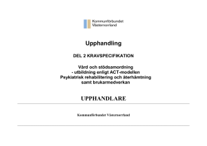 Kravspecifikation - Kommunförbundet Västernorrland