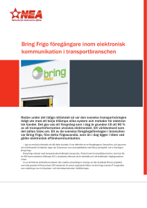 Bring Frigo - Nätverket för Elektroniska Affärer