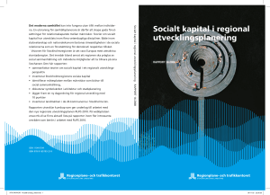 Socialt kapital i regional utvecklingsplanering