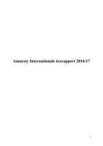 Amnesty Internationals årsrapport 2016/17