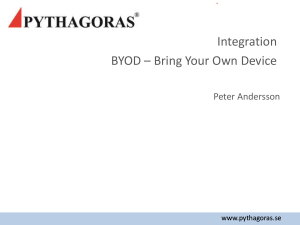 Integration BYOD – Bring Your Own Device