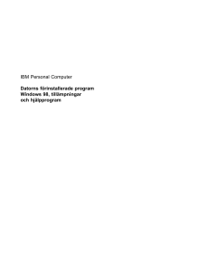 IBM Personal Computer Datorns förinstallerade program Windows