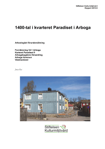 Stiftelsen Kulturmiljövård Rapport 2015:9