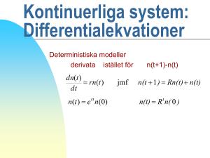 Kontiuerliga system: Differentialekvationer